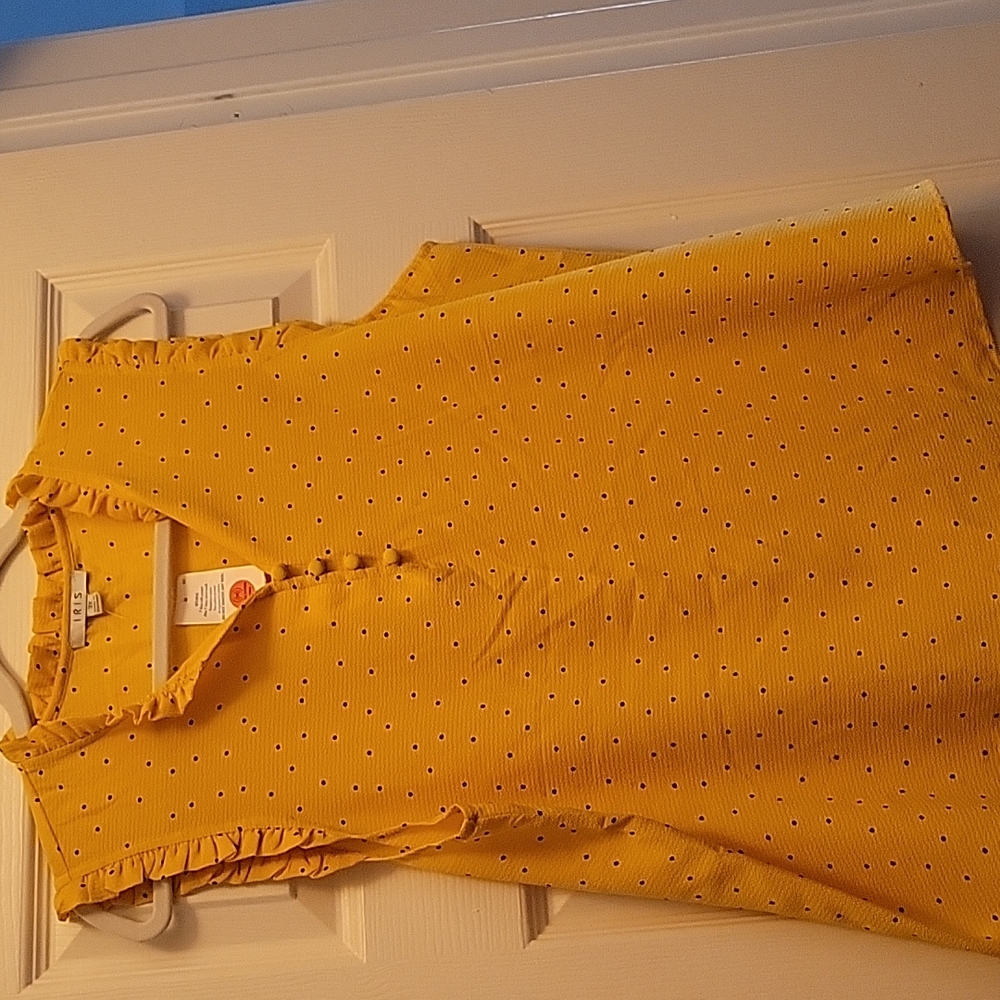 Yellow polkadot tank